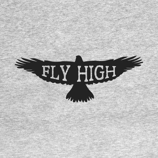 Retro Animal Eagle Fly High Black by Rebus28